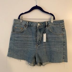 Topshop High Waisted MOM Shorts Denim Cut Off